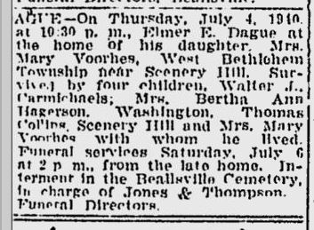 Elmer E. Dague obit